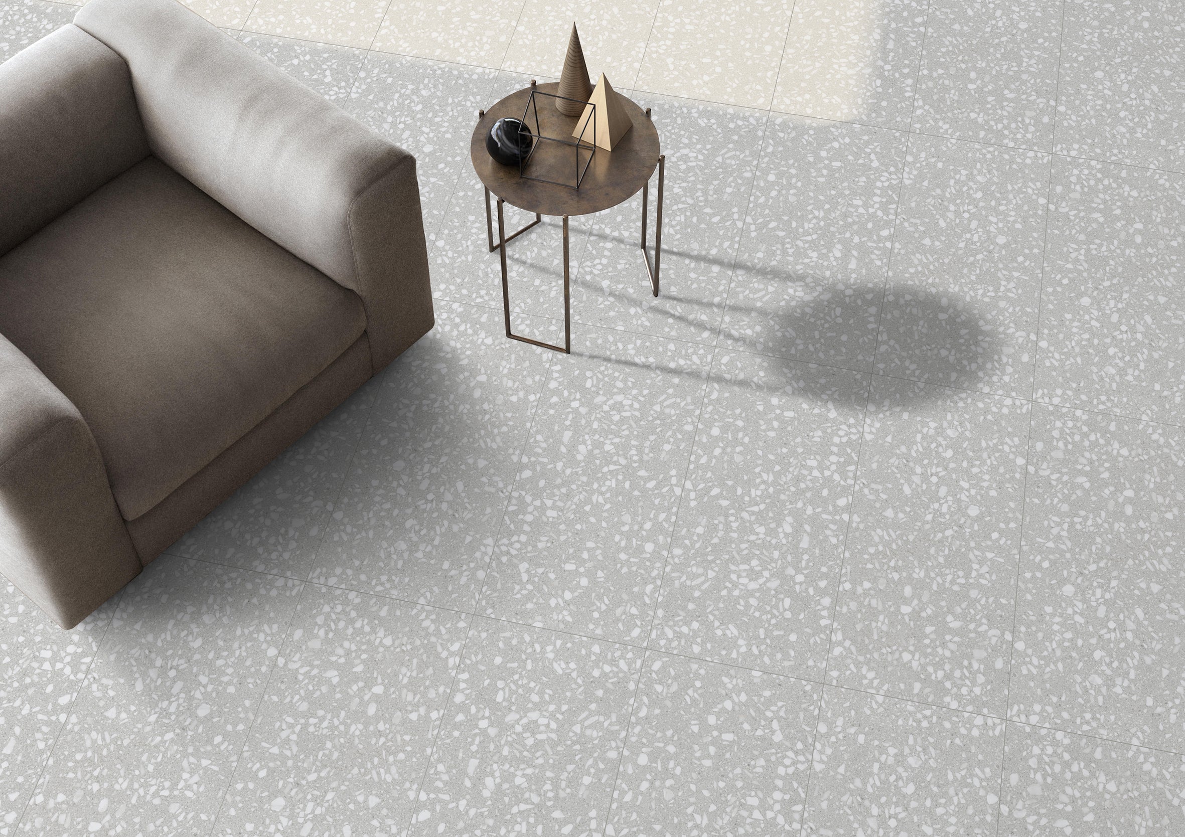 Porto Matte Grey Terrazzo Look Tile 300x600