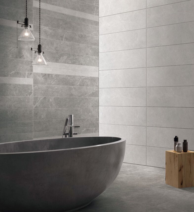 Ravello Matte Silver Stone-Look Tile 600x1200