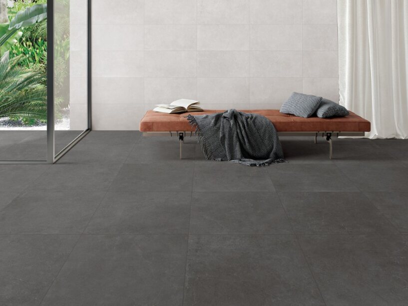 Soho Matte Black Stone-Look Tile 600x1200