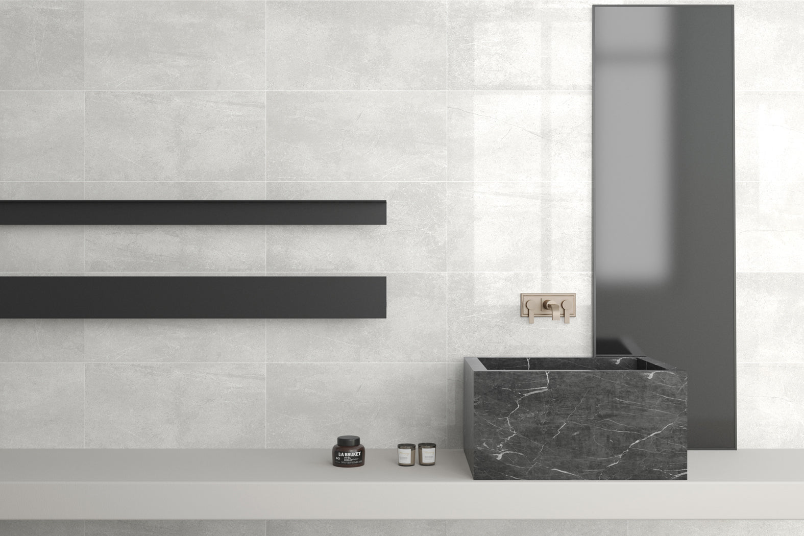 Tarazona Matte Silver Stone-Look Tile 300x600