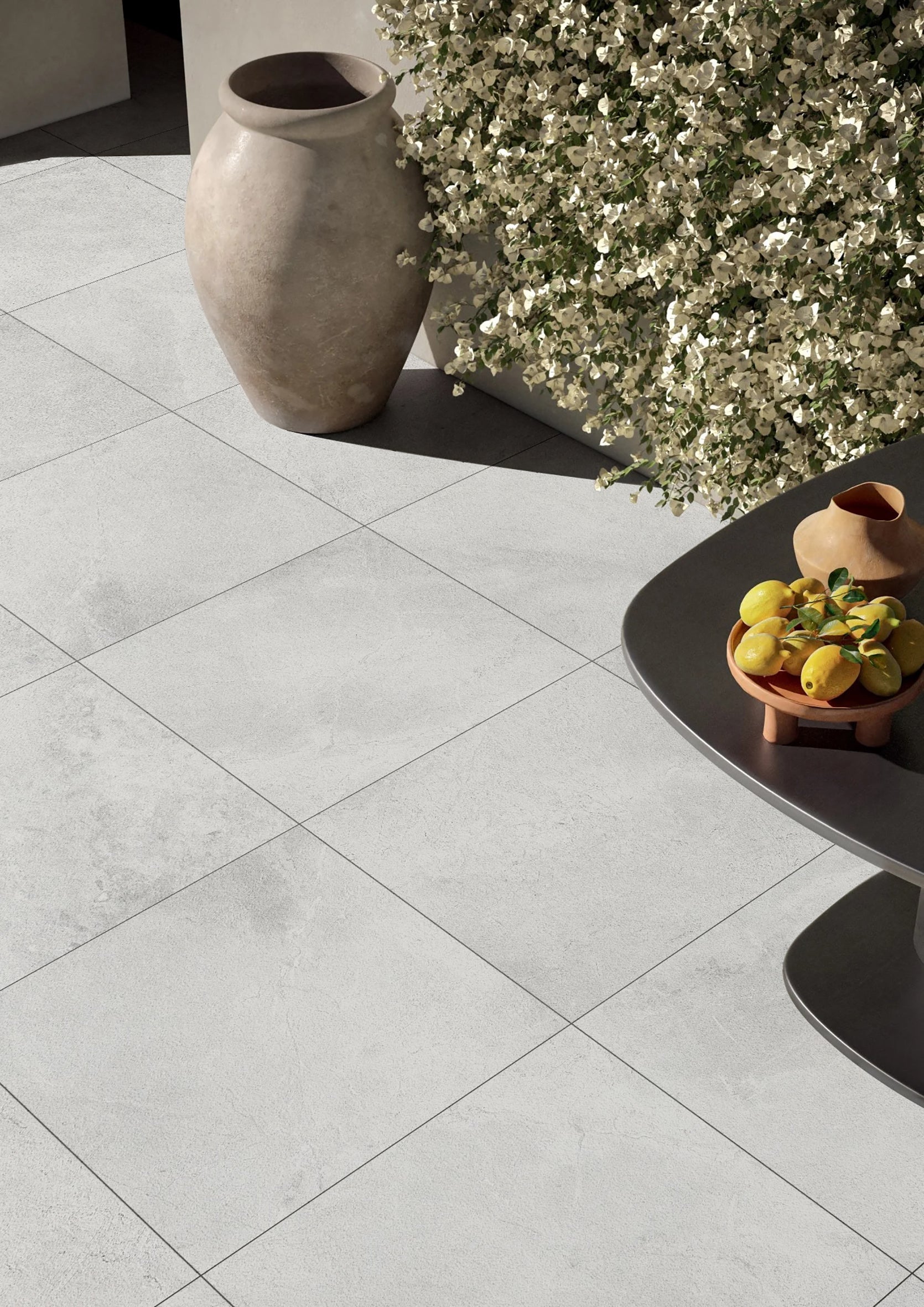 Tellaro Grey External Stone Look Tile 600x600x20