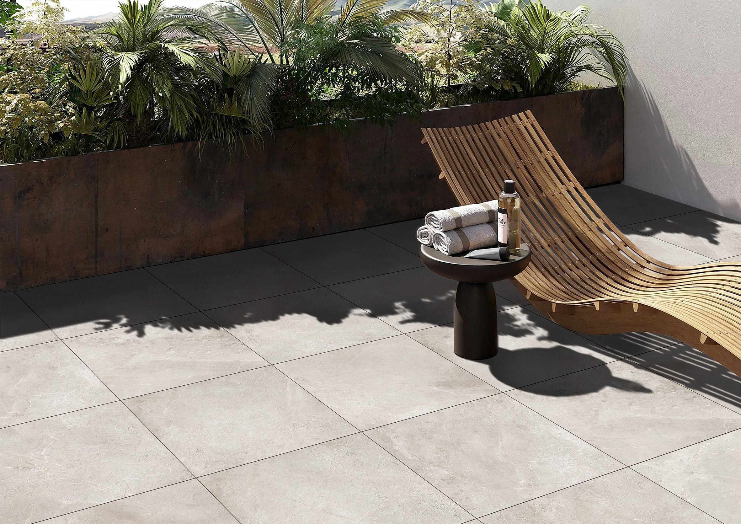 Tellaro Grey External Stone Look Tile 600x600x20