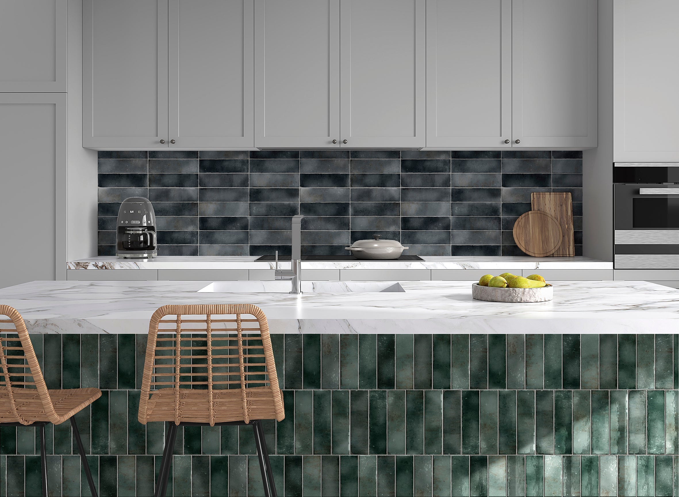 Toledo Gloss Blue Subway Tile 69x240