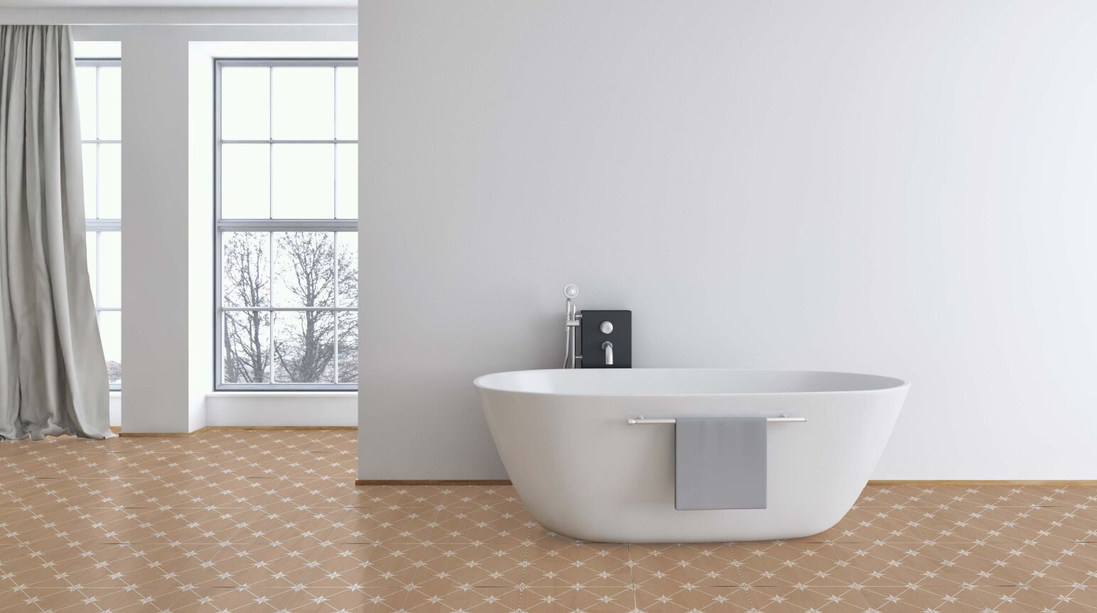 Urbino Matte Grey Pattern Tile 300x300